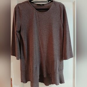 Suzanne Betro Women's Blouse in Heathered Brown